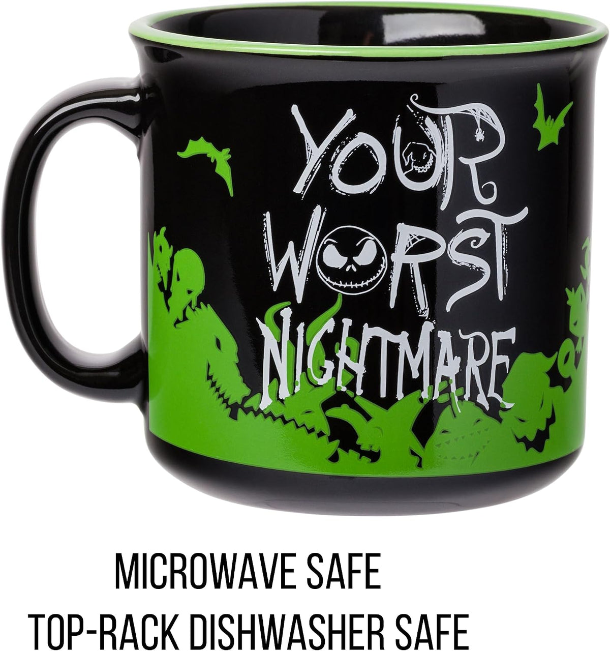 Silver Buffalo Disney Nightmare Before Christmas, Ceramic Camper Mug, 20oz