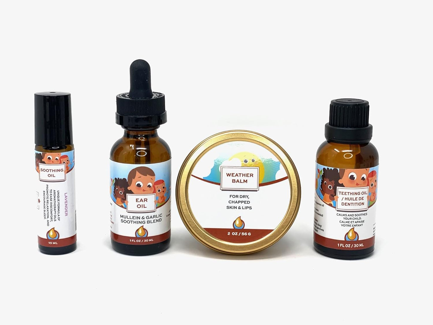 Baby Teething Comfort Pack – Oils & Weather Balm Set