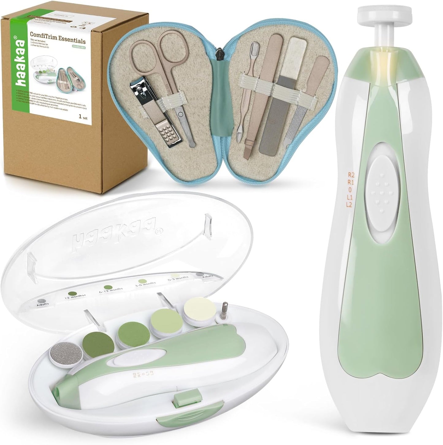 Haakaa Electric Baby Nail Care & Manicure Kit – Mint