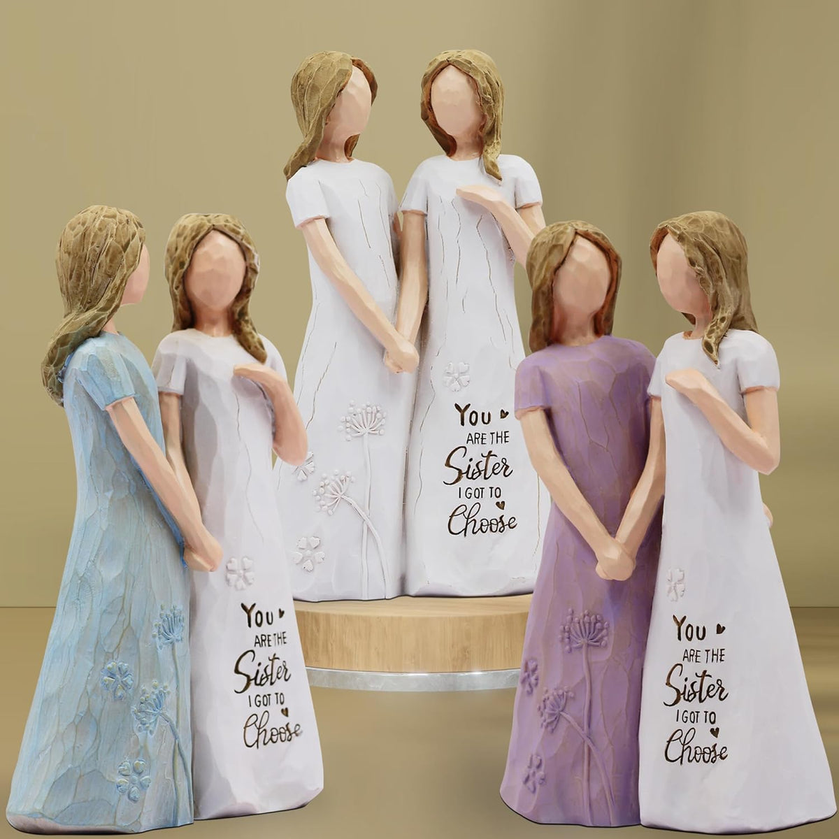 BORLESTA Best Friend Birthday Gifts for Women,Sister Figurines