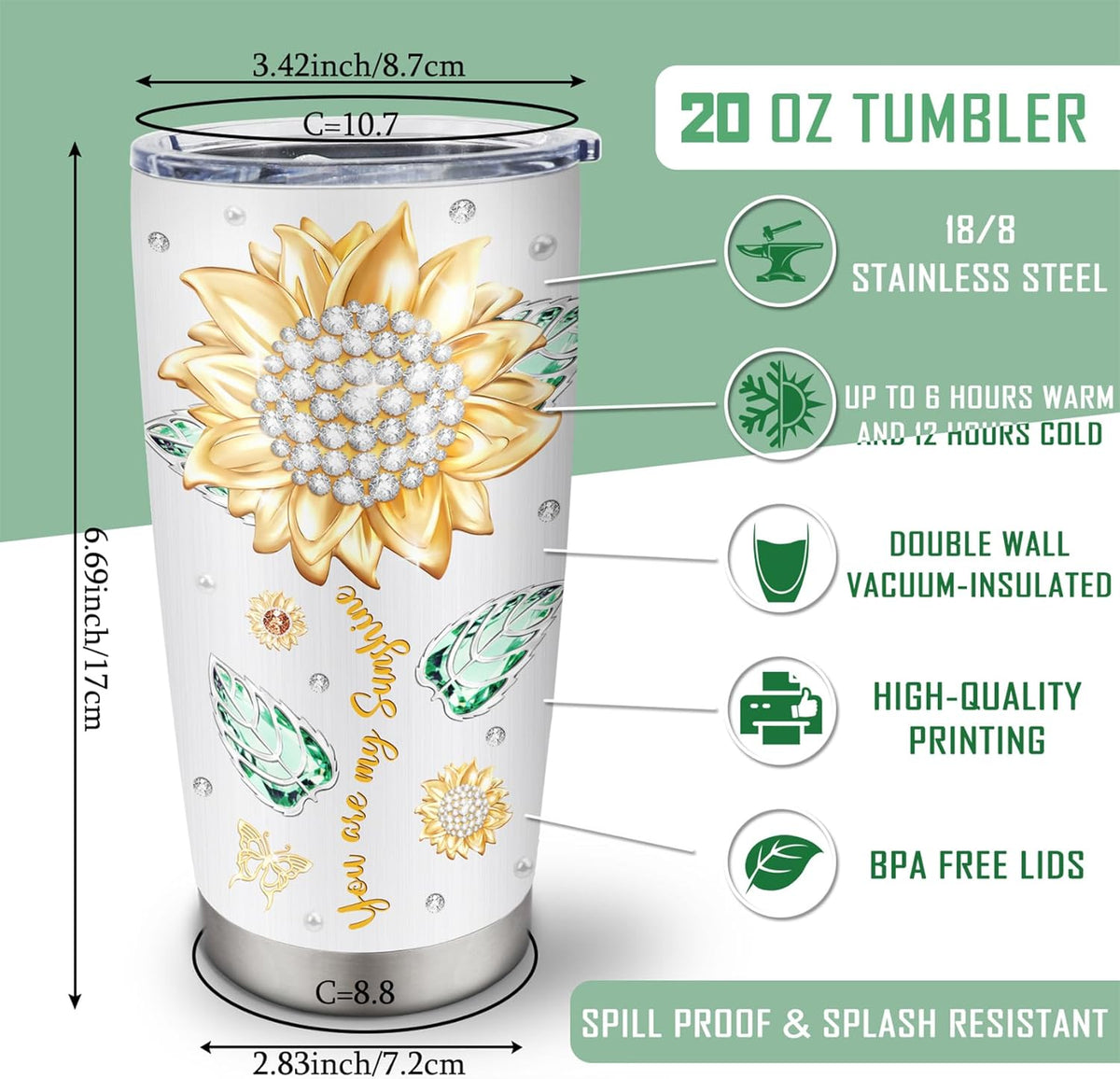 Muilzon Best Big/Little Sister Gifts from Sisters Tumblers 20oz - Cool/Funny Gifts for Sister from Brother Coffee Mug - Christmas Mothers Day Birthday Gift Ideas for Sis Cup