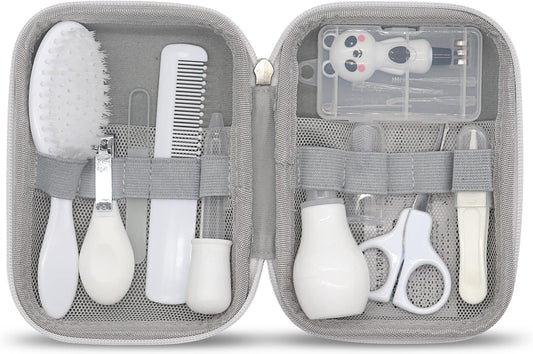 Baby Grooming Kit 15 in 1 Portable Safety Care Set Hair Brush Comb Nail Clipper for Newborns