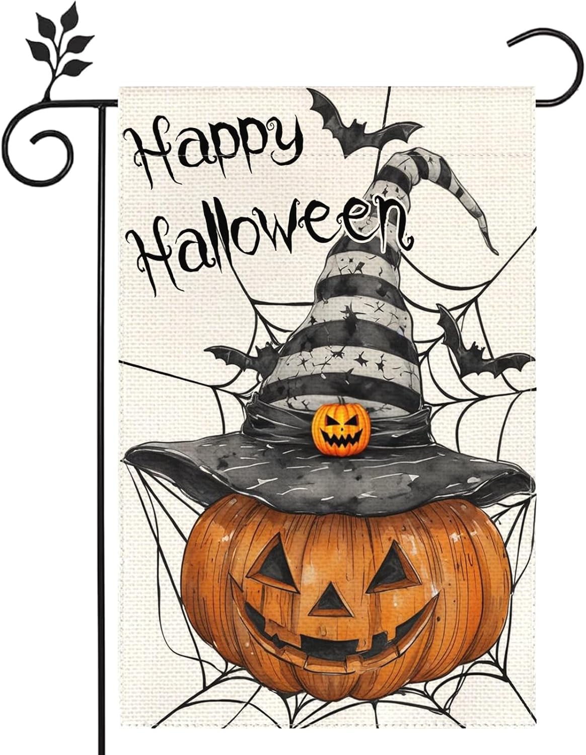 12×18 in Ghost Pumpkin Happy Halloween Garden Flag Funny Spooky Yard Decor | USA Decoration®