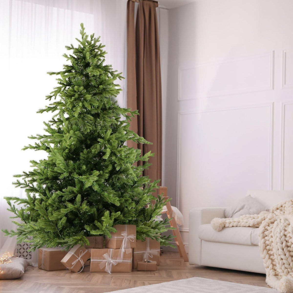 Fraser Hill Farm 9-Ft. Foxtail Pine Christmas Tree with Stand, Unlit