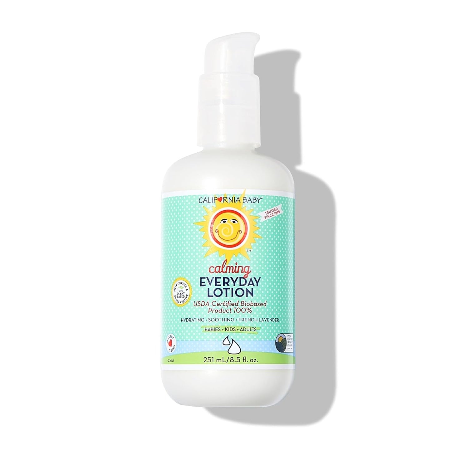 Calming Plant Based Baby Lotion Lavender Face Body Moisturizer 8.5oz