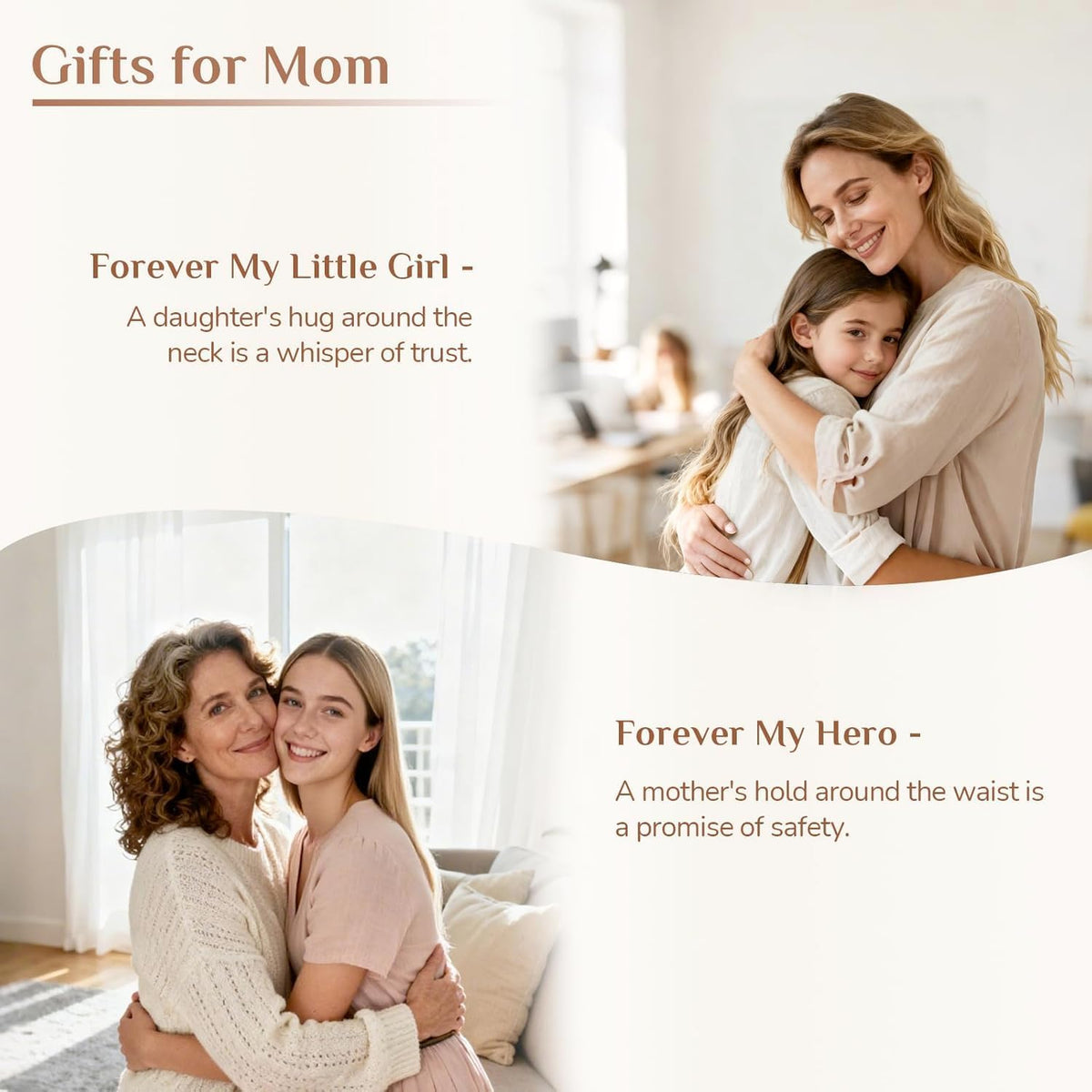 Storieme Sentimental Mother Daughter Hug Figurine Gifts for Mom Birthday