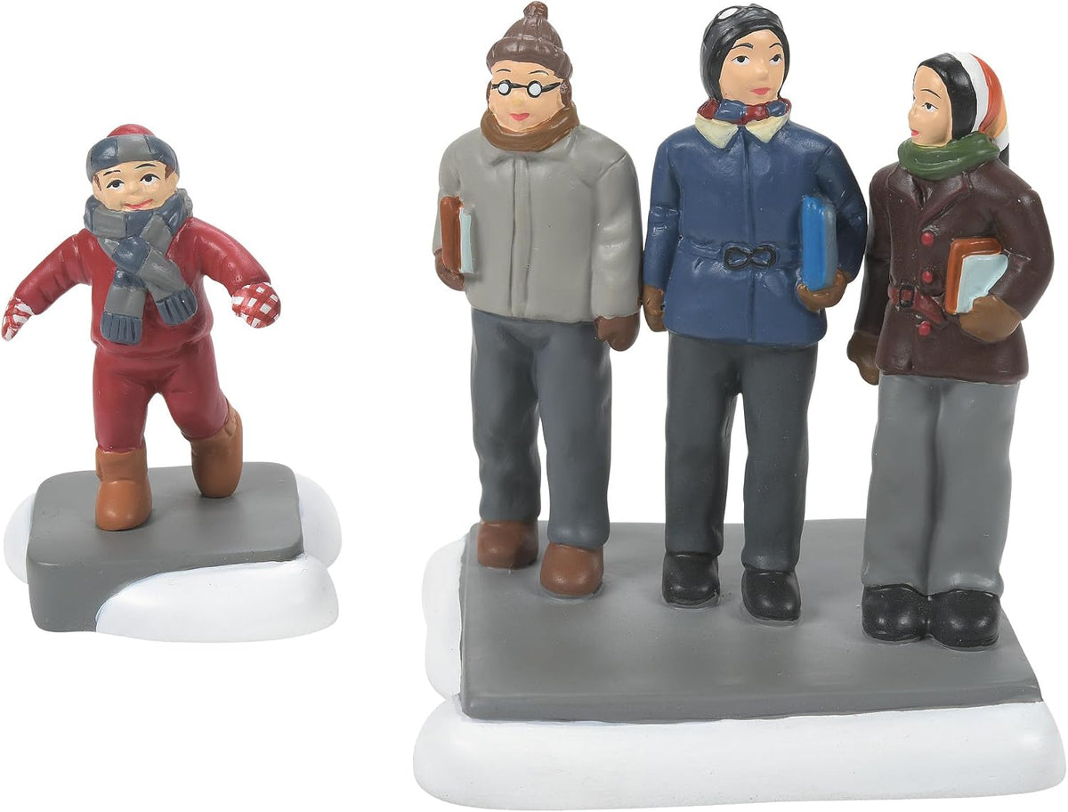 Department 56 a Christmas Story Village Accessories Cmon Guys Wait Up Figurine Set, 2.5 Inch, Multicolor