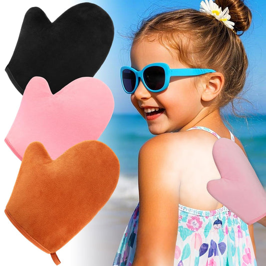 3PCS Kids Sunscreen Applicator Gloves Reusable Sunblock Mitts for Summer