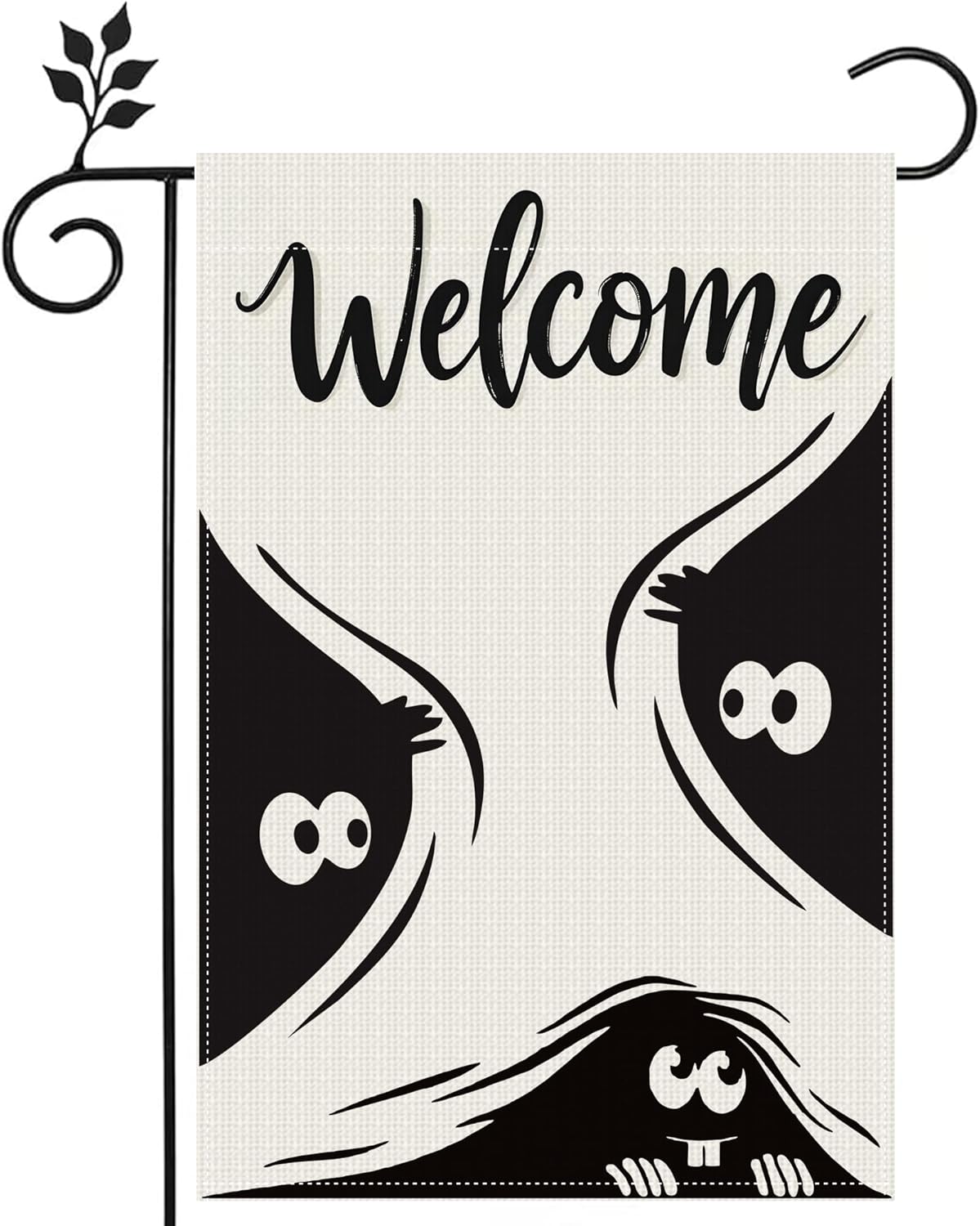 12×18 in Double-Sided Halloween Peeking Monster Garden Flag Spooky Welcome Yard Décor | USA Decoration®