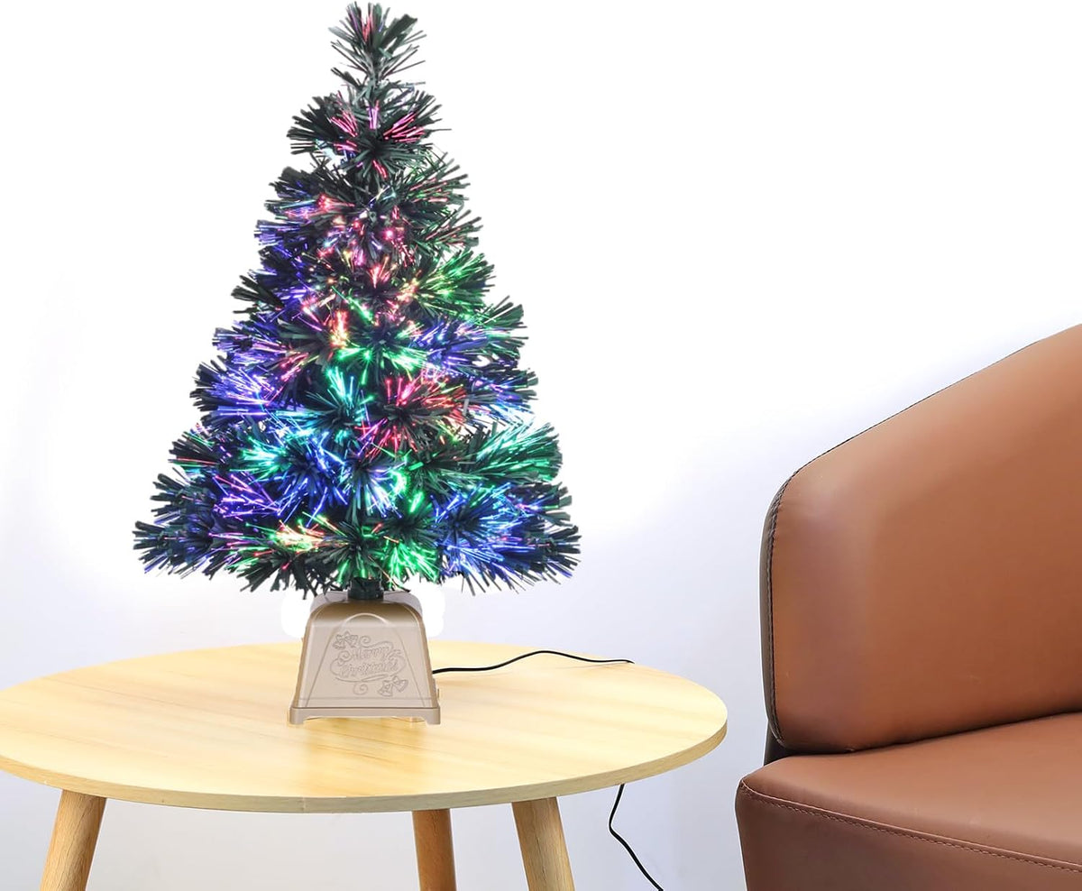 24inch e Crafty Pre-lit Mini Fiber Optic Christmas Tree