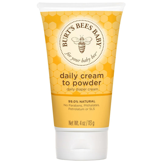 Burt’s Bees Baby 2-in-1 Diaper Cream & Powder Shea Butter, Talc-Free, Pediatrician Tested (4 oz)
