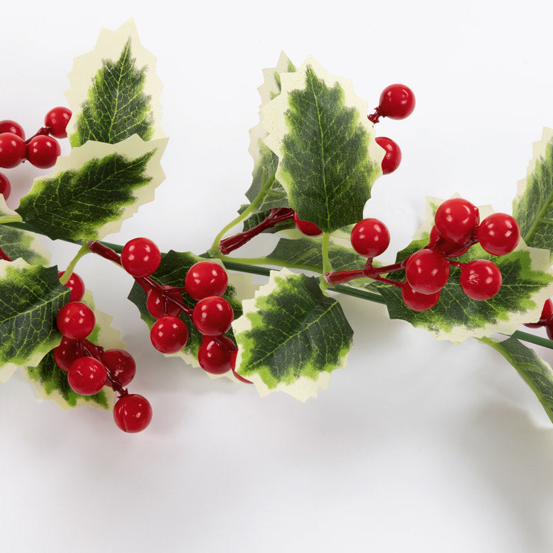 4 ft Pom Pom Christmas Garland framing a front doorway