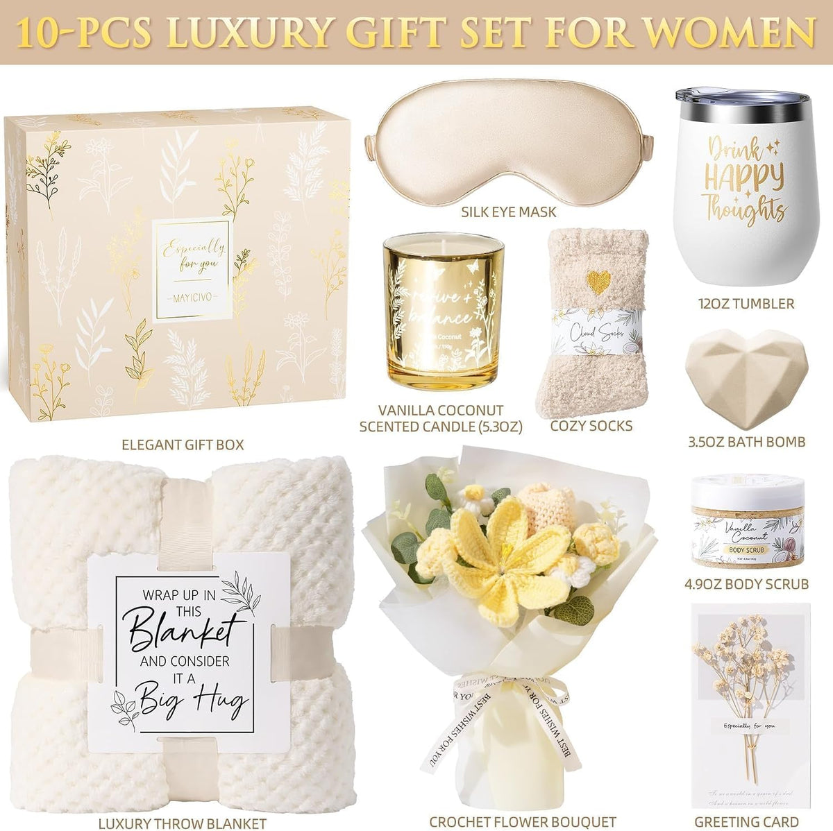 Christmas Spa Gifts for Women Birthday Self Care Package Get Well Soon Gift