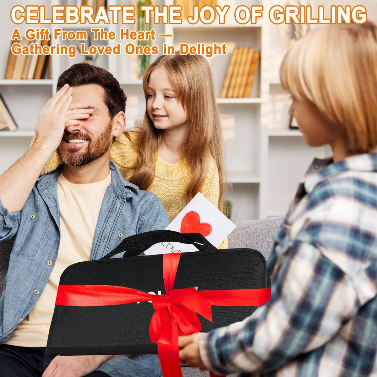 POLIGO 29 PCS BBQ Grill Accessories for Outdoor Grill Set Stainless Steel BBQ Tools Set with Storage Bag for Christmas Dads Birthday Presents - Camping Grill Utensils Set Grilling Gifts for Men Brown