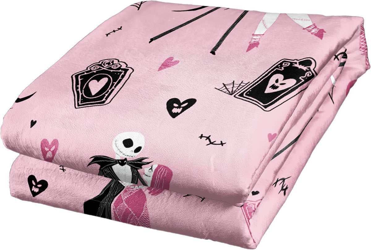Disney Nightmare Before Christmas Silk Touch Throw Misfit Tango 50" x 70" Fleece Blanket