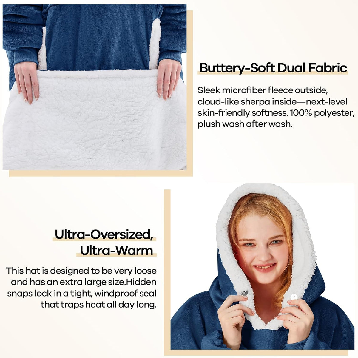 yescool Wearable Blanket Hoodie, Halloween Gifts