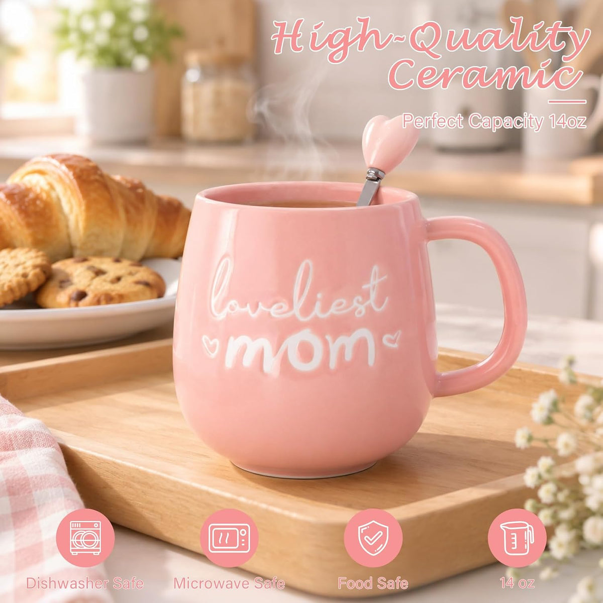 Birthday Gifts For Mom Coffee Mug From Daughter 14oz Heart Trinket Dish