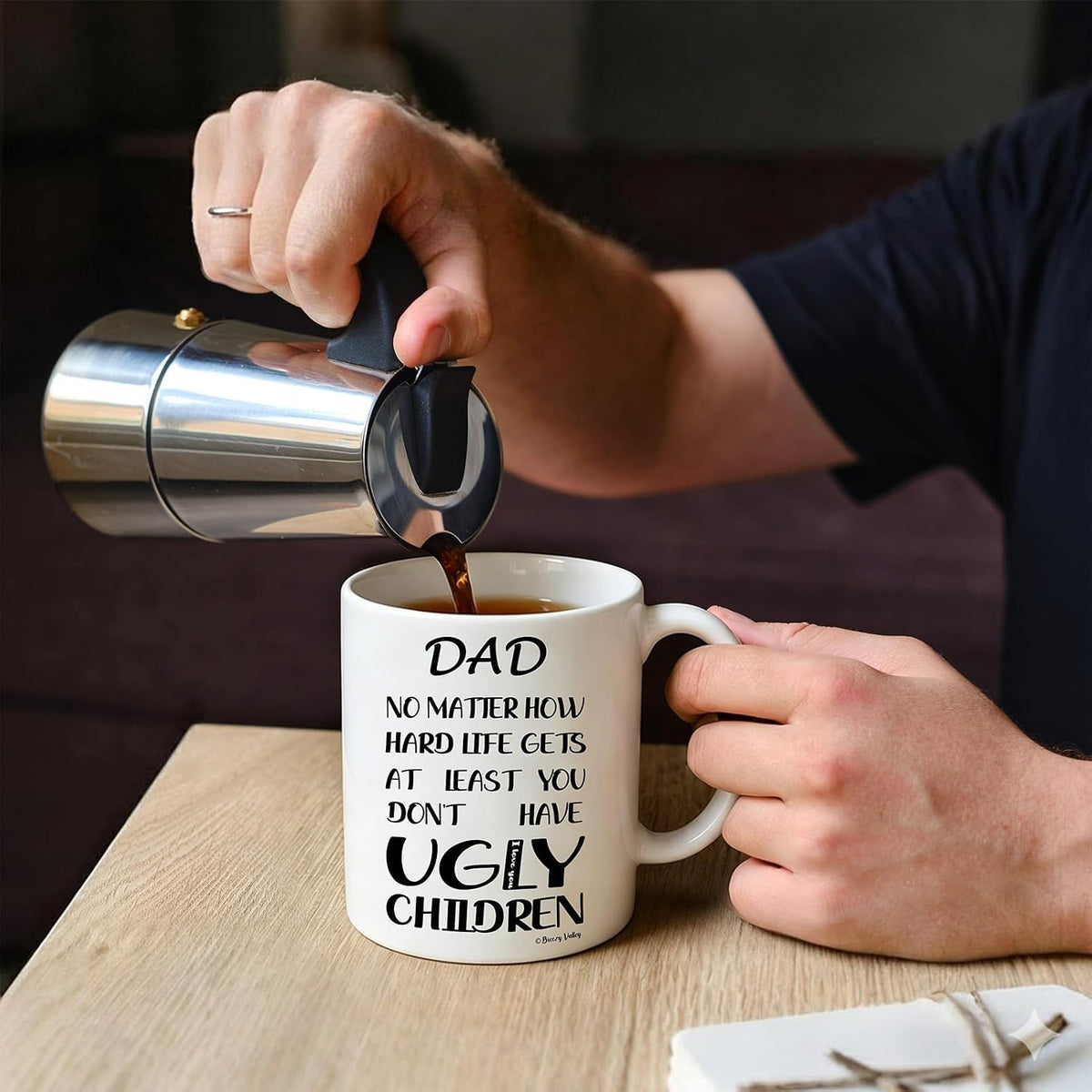 Breezy Valley Fathers Day Dad Gifts Funny Mug for Dad from Daughter Son