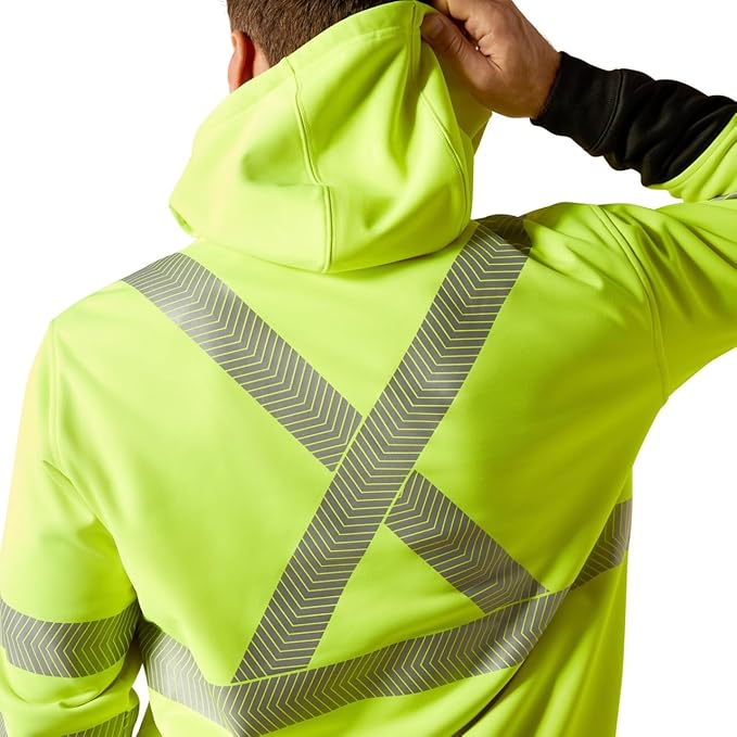 Hi-Visibility Color Blocked Pullover Hooded Fleece Sweatshirt - Tall Sizes | USA Decoration