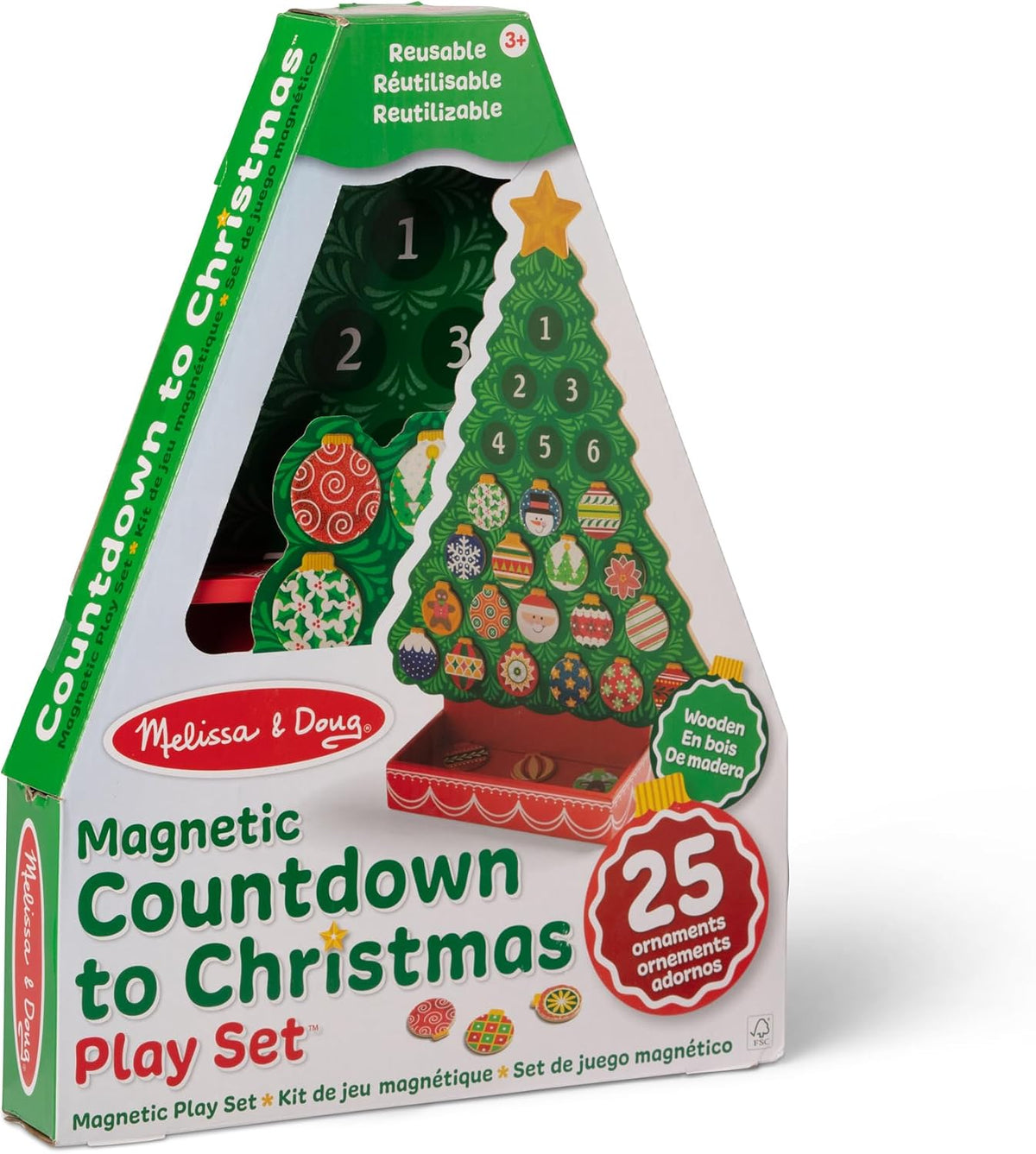 Melissa & Doug Countdown to Christmas Wooden Advent Calendar