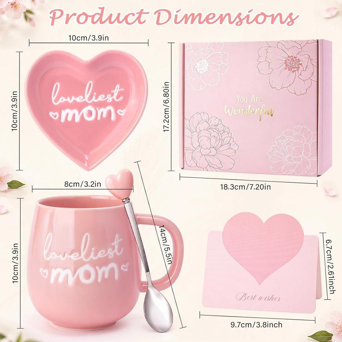 Birthday Gifts For Mom Coffee Mug From Daughter 14oz Heart Trinket Dish