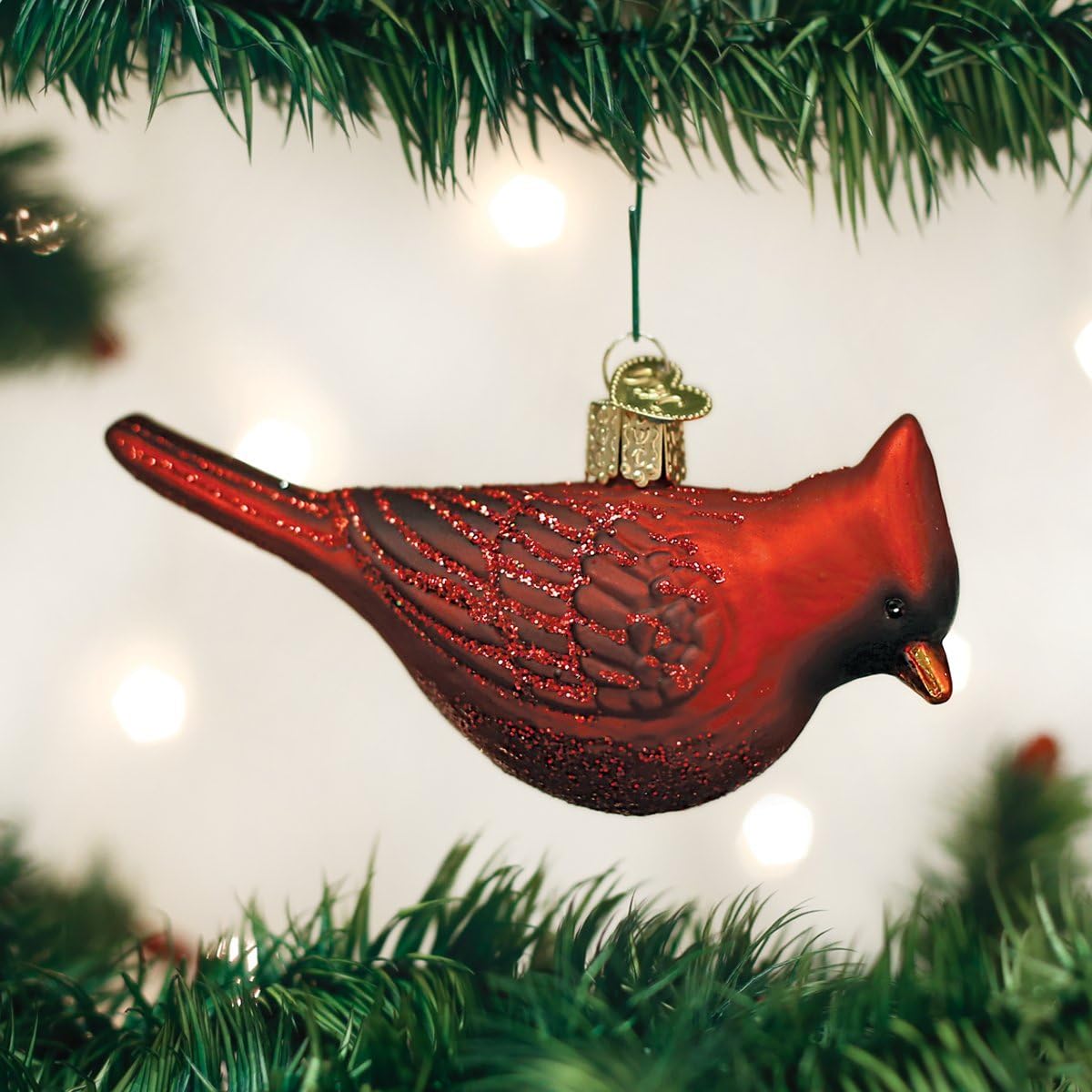 Old World Christmas Ornaments: Bird Watcher Collection Glass Blown Ornaments for Christmas Tree,Northern Cardinal