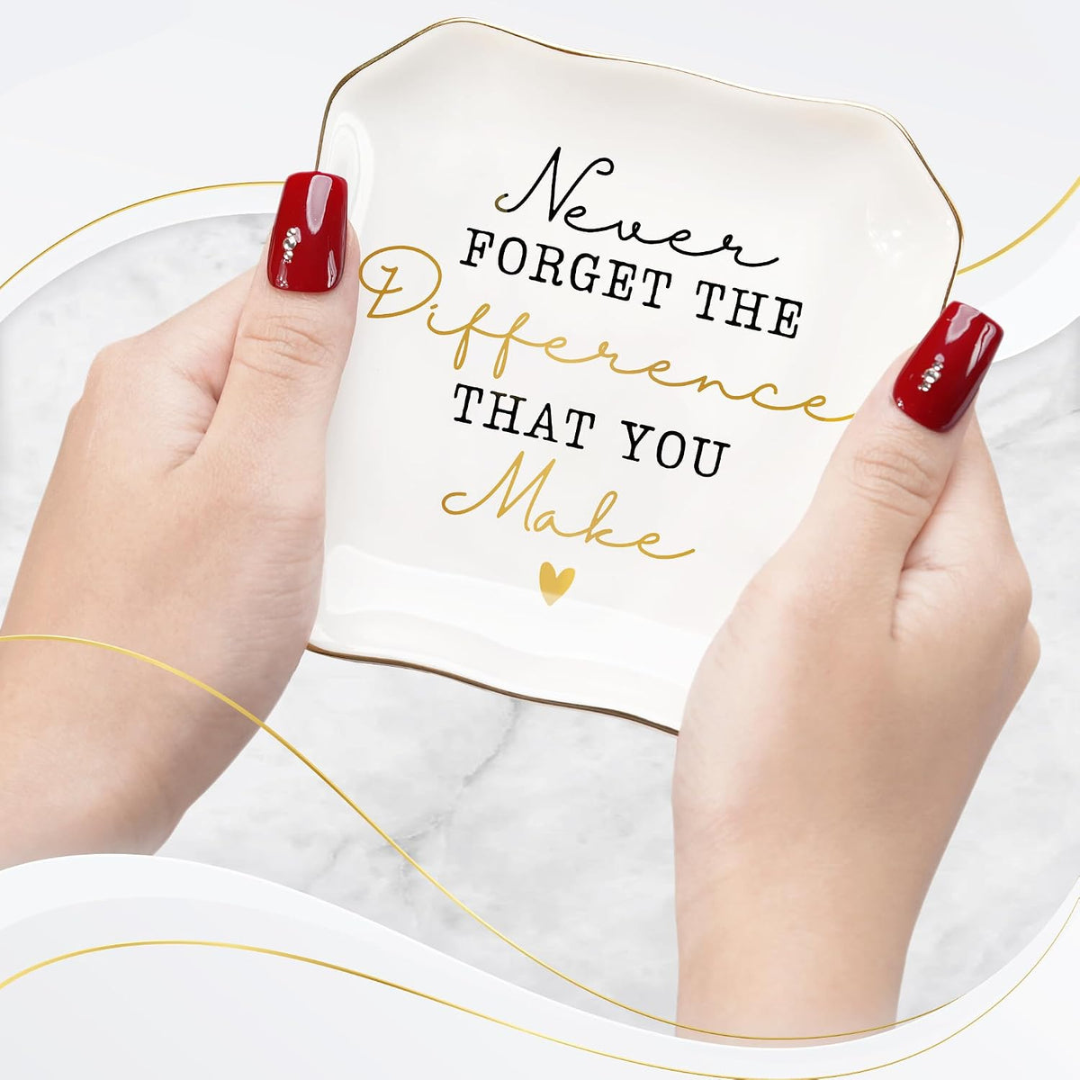 HEXMOZ Best Boss Gifts For Women - Female Lady Christmas Trinket Dish