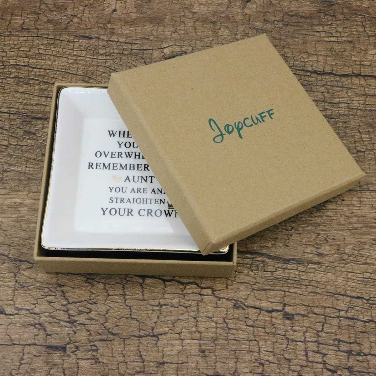JoycuFF Inspirational Gift for Sister - Sister Gifts for Birthday, Christmas, Mother's Day - Trinket Dish Decorative Ring Dish Jewelry Tray Home Decor