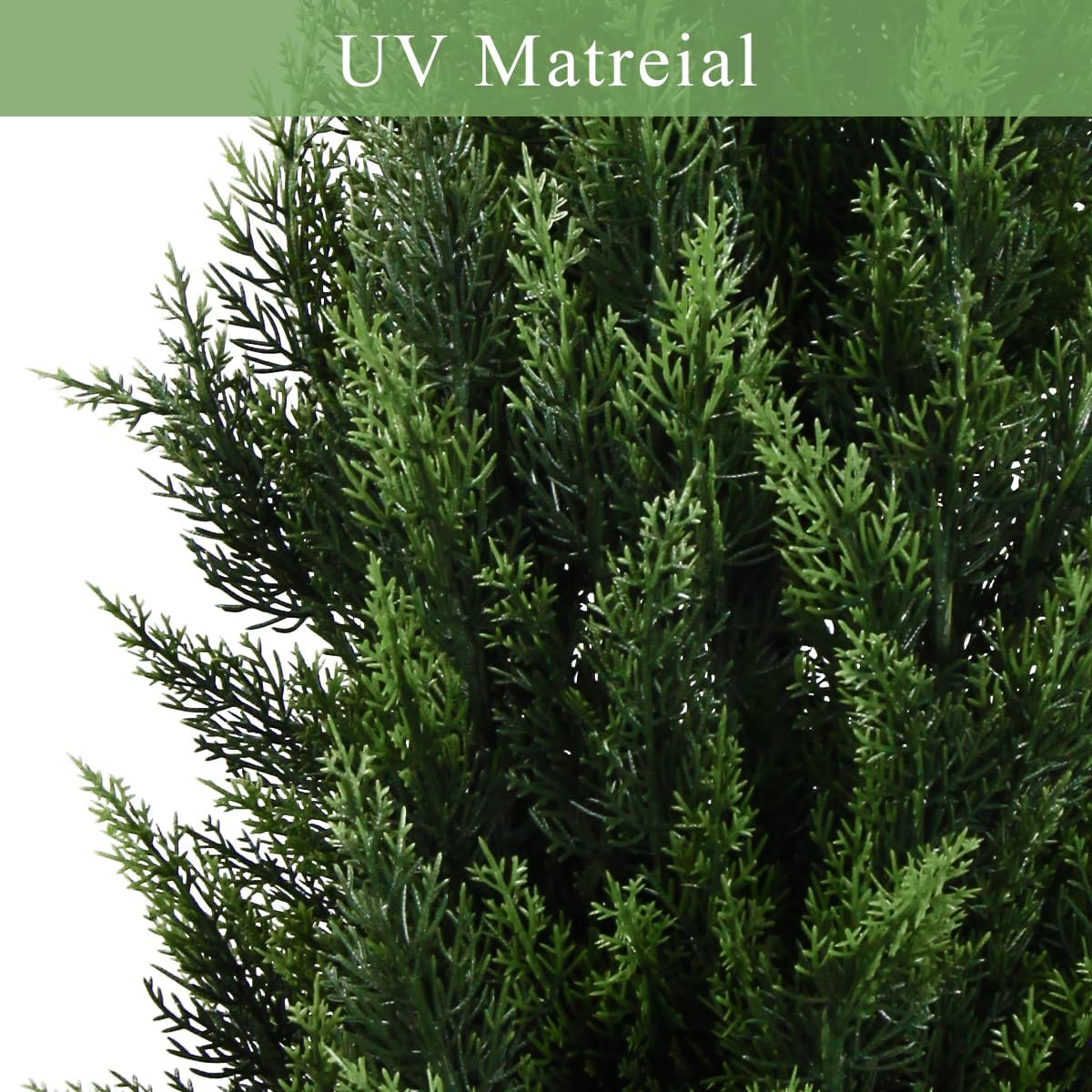 4FT Artificial Topiary Tree Beautiful Realistic Faux Cedar Pines Trees UV Rated Fake Shrubs for Front Porch Faux Plants Indoor and Outdoor Decor (2 Pack)