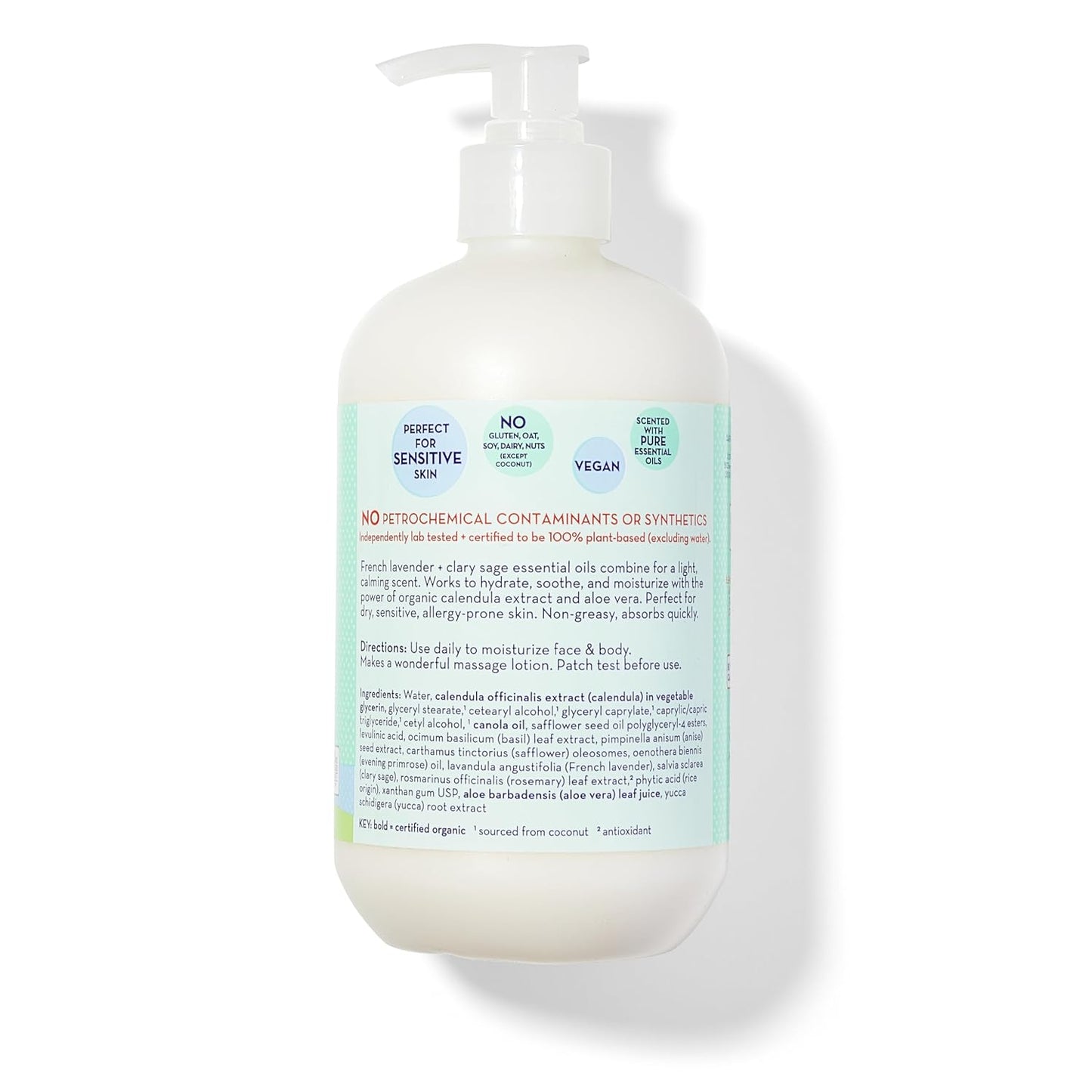 Calming Plant Based Baby Lotion Lavender Face Body Moisturizer 8.5oz