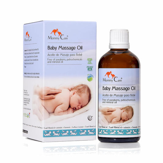 Mommy Care Baby Massage Oil Plant-Based Vegan Formula with Almond Oil Calendula & Chamomile 100ml