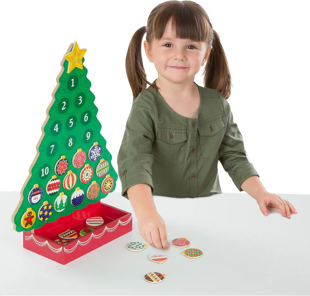 Melissa & Doug Countdown to Christmas Wooden Advent Calendar