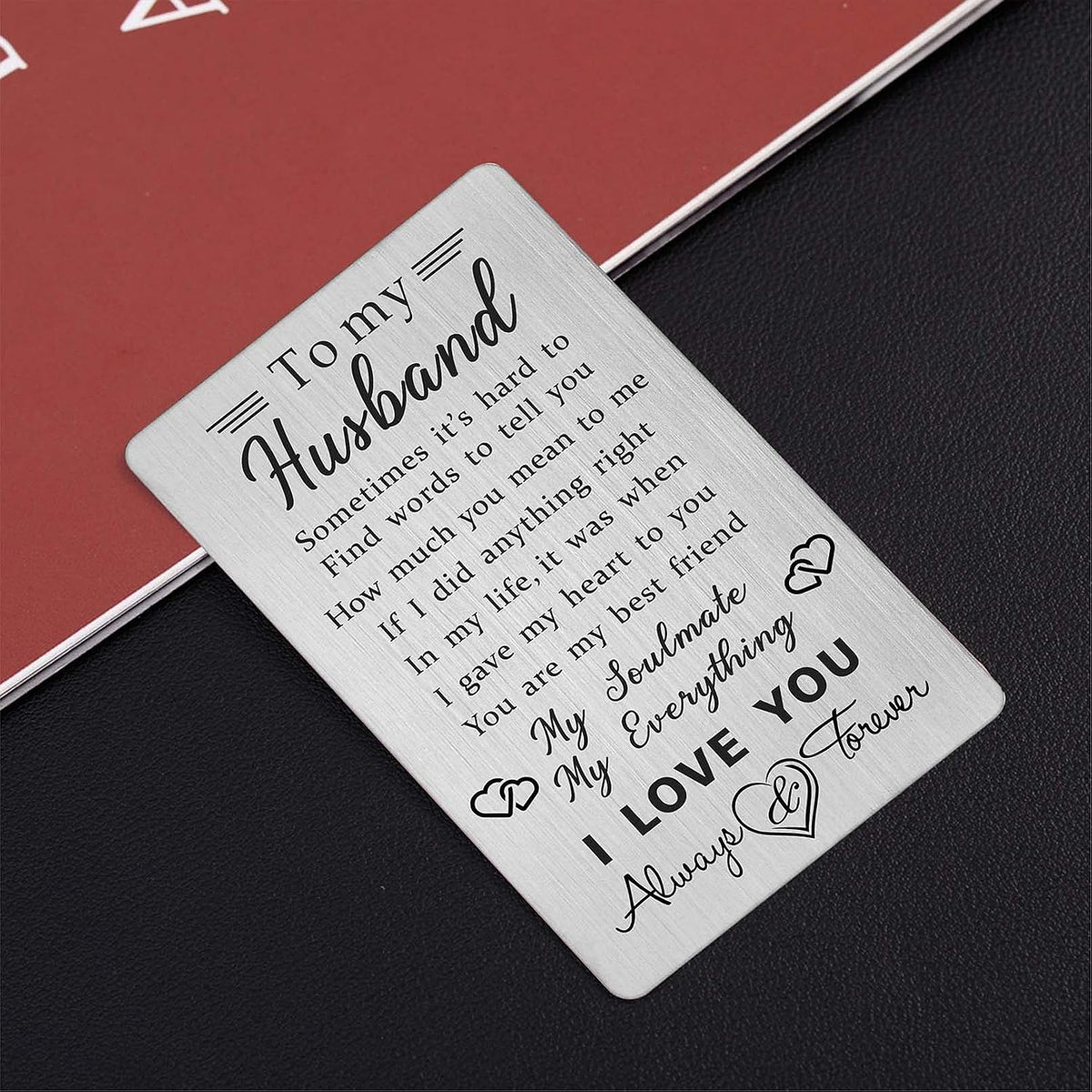 To My Husband Wallet Card, Anniversary Cards for Husband Birthday Gifts