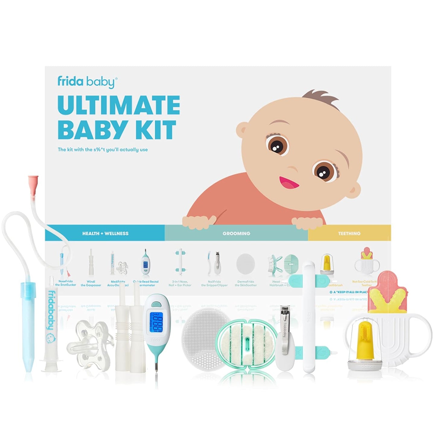 10-Piece Baby Care & Grooming Kit Newborn Wellness, Teething & Health Essentials