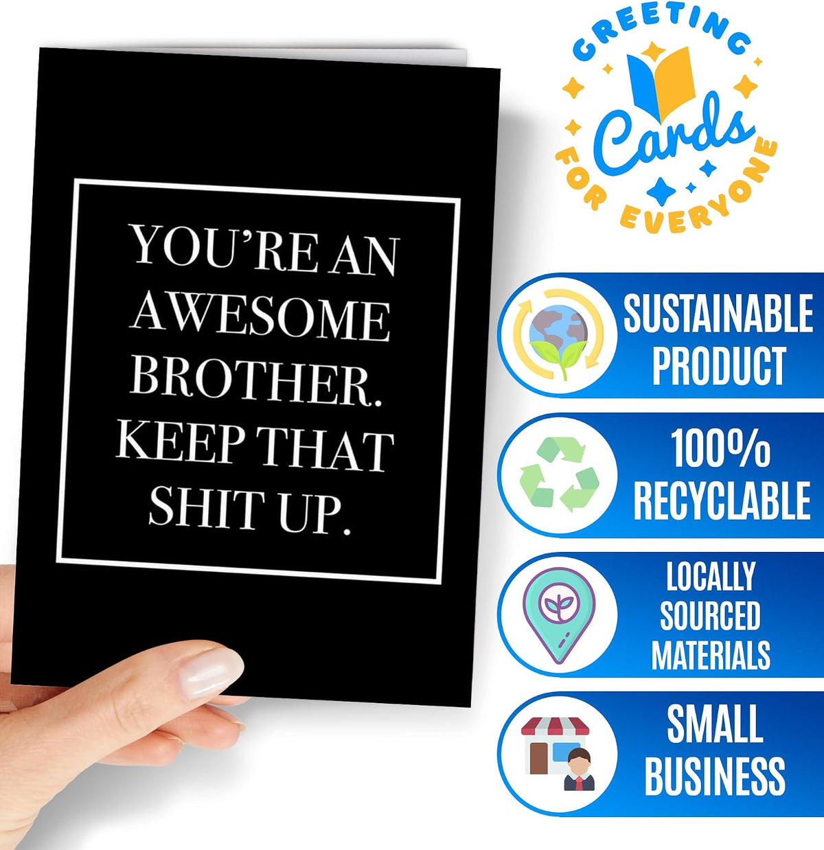Funny card for brother | Original card for Birthday, Retirement, Wedding, Christmas. | Joke congratulator for your brother in law | Awesome and fun for him