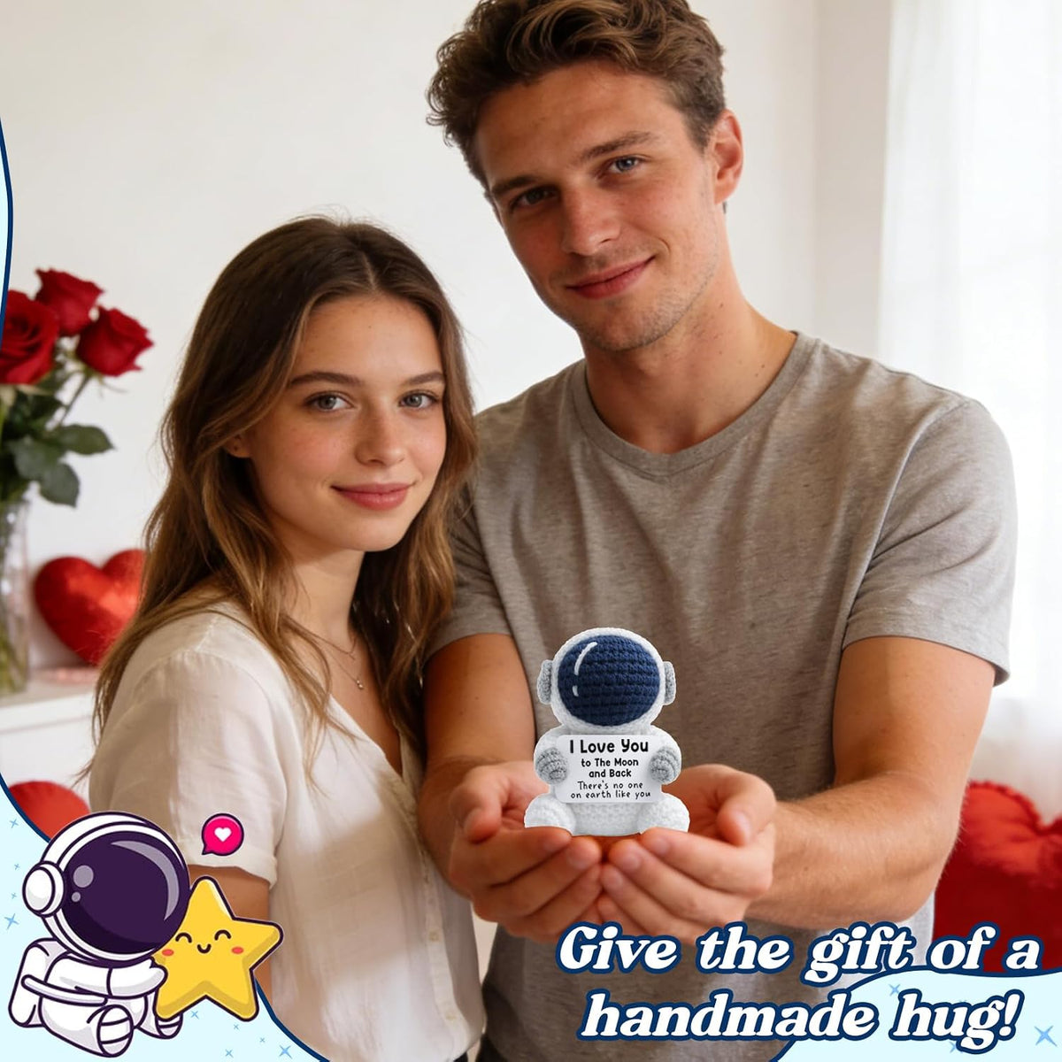 Gifts for Him Her Boyfriend Girlfriend Crochet Astronaut