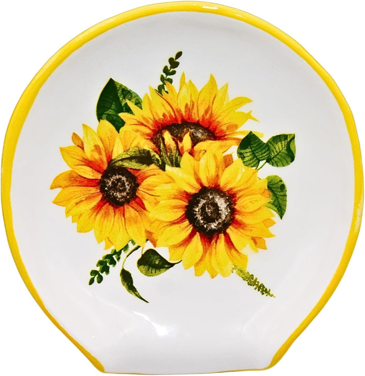 Sunflower Kitchen Decor - Sunflower Spoon Rest, Ceramic Spoon Rest for Stove Top, Large Spoon Rest for Kitchen Counter Decor, Farmhouse Cute Utensil Holder Spoon Holder - Sunflower Christmas Gifts
