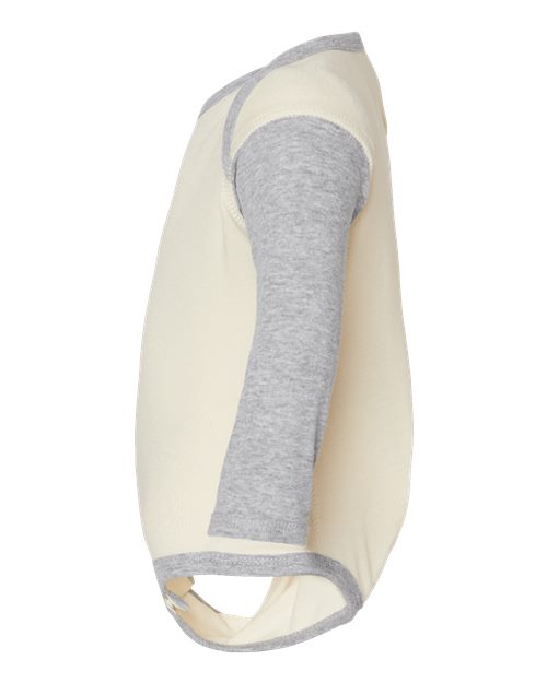 Infant Long Sleeve Baby Rib Bodysuit | USA Decoration