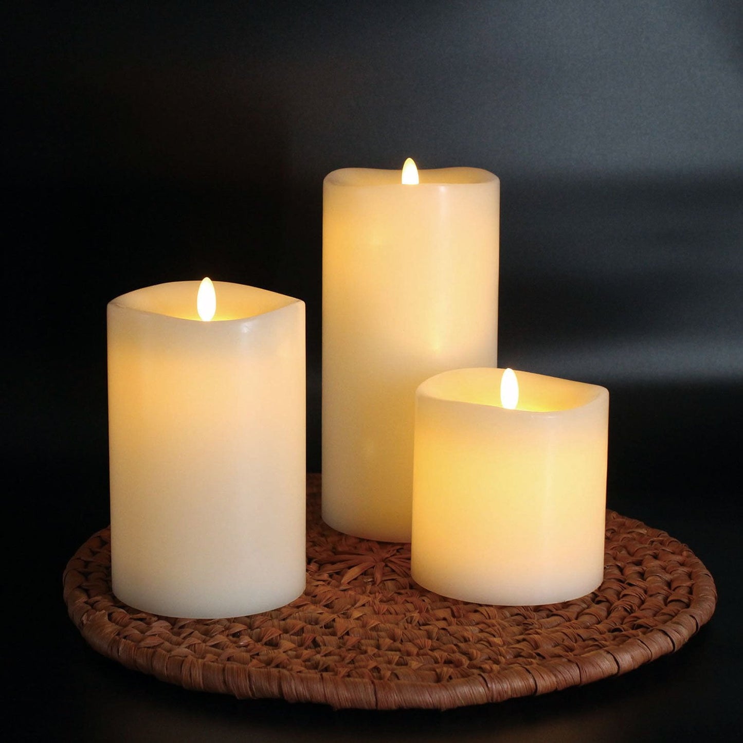 Member's Mark Flameless Moving LED Wax Candles, Set of 3 | USA Decoration®