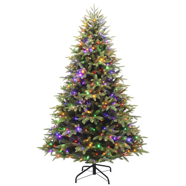 Holiday Living 7.5-ft Parque Pre-lit Artificial Christmas Tree with Color Changing LED Lights