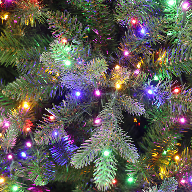 7.5-ft New Kensington Pine Pre-lit Artificial Christmas Tree with Color Changing LED Lights | USA Decoration®