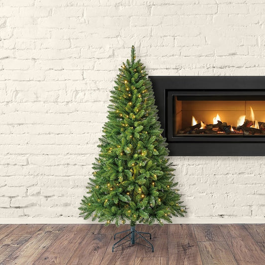 6.5-ft Greensboro Spruce Pre-lit Artificial Christmas Tree with Color Changing LED Lights | USA Decoration®