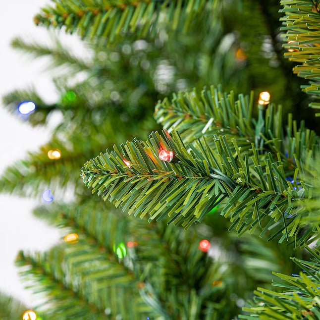 Holiday Living 7.5-ft Greensboro Spruce Pre-lit Artificial Christmas Tree with Color Changing LED Lights