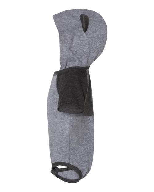 Fine Jersey Infant Short Sleeve Raglan Bodysuit with Hood & Ears | USA Decoration