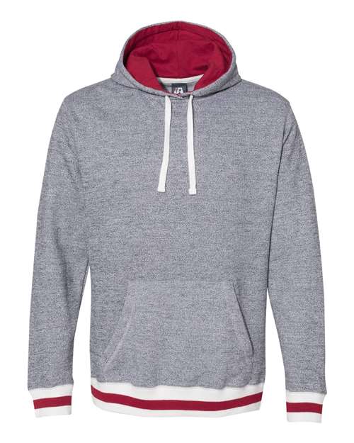 Peppered Fleece Lapover Hooded Sweatshirt | USA Decoration