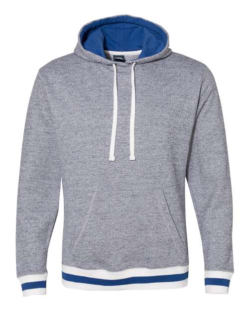 Peppered Fleece Lapover Hooded Sweatshirt | USA Decoration
