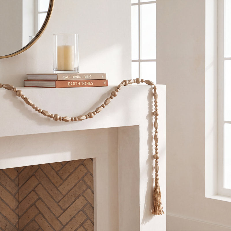 6 ft Artificial Christmas Garland framing a front doorway
