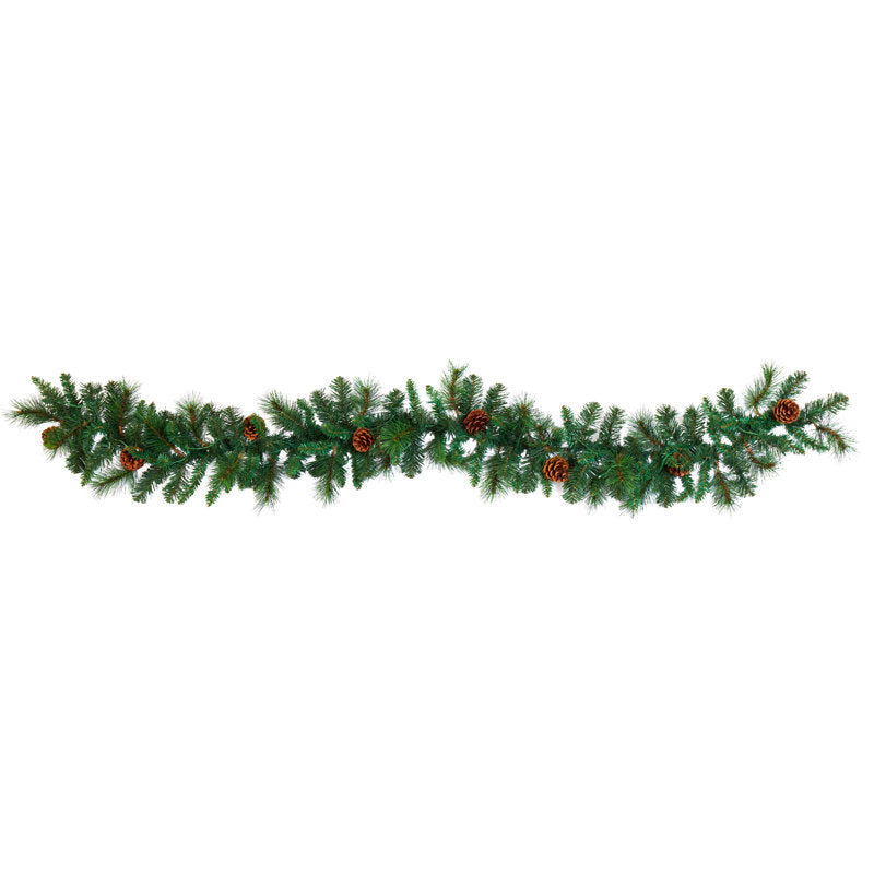 Artificial Pine Christmas Garland framing a front door