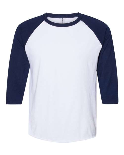 Premium Blend Ringspun Three-Quarter Sleeve Raglan Baseball T-Shirt | USA Decoration