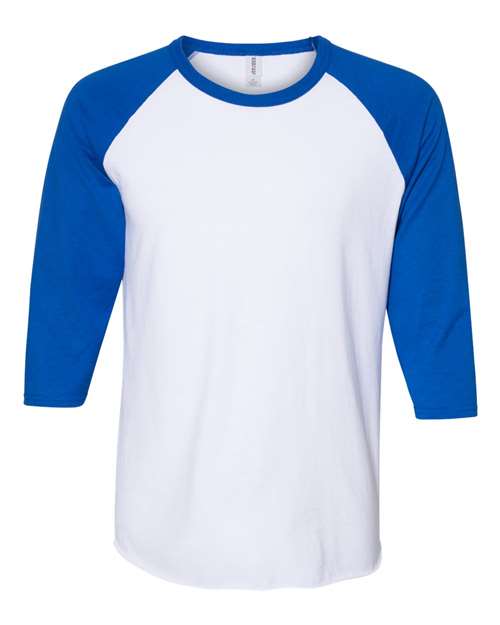 Premium Blend Ringspun Three-Quarter Sleeve Raglan Baseball T-Shirt | USA Decoration